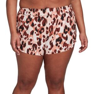 DSG Women's Stride Shorts, 2X, Brown/multi